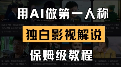 用AI做第一人称独白影视解说，手把手教学，保姆级教程-黎夏颜网络