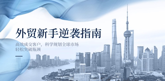 （14201期）外贸新手逆袭指南：高效成交客户，科学规划全球市场，轻松突破瓶颈-黎夏颜网络